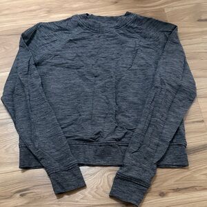 lululemon athletica Heathered Dark Gray Crew Sweatshirt